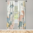 thumbnail image 2 of Ambesonne Dinosaur Curtains, Art Jurassic Animals Funny, Pair of 28"x84", Blush Blue Grey White, 2 of 2