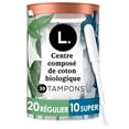 thumbnail image 2 of L. Tampons en Coton Format Varié à Absorption Régulière/super, Sans Blanchiment au Chlore, Pesticides, Parfums Ni Colorants, 2 of 21