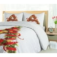 thumbnail image 5 of Ambesonne Christmas Alphabet Duvet Cover Set, A Letter Art, 2-Calking, Pearl and Olive Green, 5 of 7