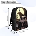 thumbnail image 4 of Goofa The Nightmare Before Christmas Pattern Large Capacity Backpack – Padded Laptop Compartment, Ergonomic Design for School, Work, Travel, and Outdoor Activities, 4 of 8