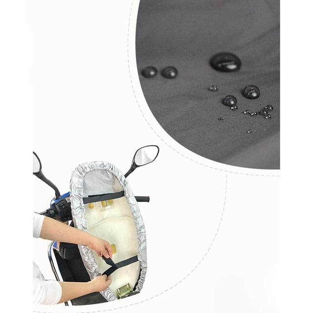 Motorcycle Seat Cover Motorbikes Waterproof Mopeds Pad Protector Black UV Protector M