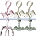 thumbnail image 1 of Perchero giratorio para bolsos, 6 piezas, gancho giratorio para colgar en armario, gancho para colgar cinturones, estante giratorio para guardar bolsos, percha de plástico giratoria para bolsos., 1 of 5
