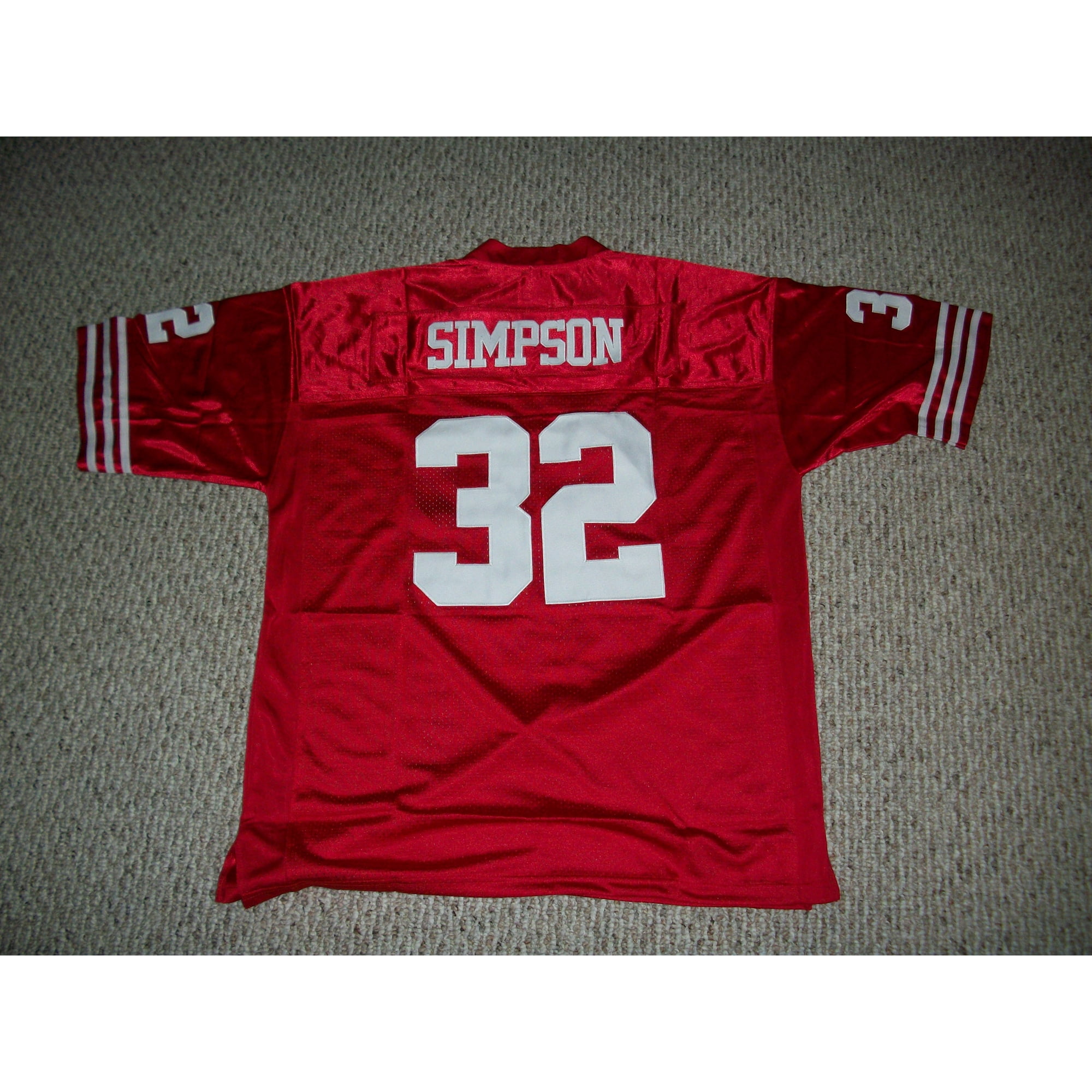 Unsigned O.J. Simpson Jersey #32 San Francisco Custom Stitched Red Football  New No Brands/Logos Sizes S-3XL