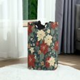 thumbnail image 6 of Yayeee Freestanding Laundry Hamper with Handle Collapsible Large Storage Basket for Clothes, Christmas Blooms, 6 of 7