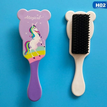 AkoaDa Cute Unicorn Airbag Massage Comb Scalp Hair Paddle Brush Anti-static