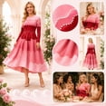 thumbnail image 4 of Bounce Dresses for Women Church, Elegant Pearl Midi Dress with Loose Stretch Fit for Wedding & Formal Events, 4 of 8