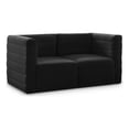 thumbnail image 1 of Meridian Furniture Quincy Black Velvet Modular Sofa, 1 of 27