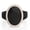 Black and Rose Gold, variant on Oversize Oval Silicone Ring with Metal Frame & Stones by Rinfit