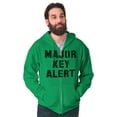 thumbnail image 5 of Major Key Alert Rap Entrepreneur Zip Up Hoodie Men's Women's Brisco Brands 3X, 5 of 6