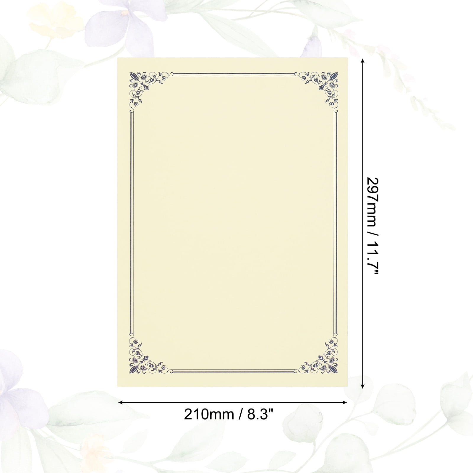 Uxcell 11.7" x 8.3" Certificate Paper, 100 Sheets Blank Award Certificates for Printers
