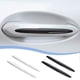 thumbnail image 1 of Protectores de borde de puerta de coche - 2 tiras protectoras de PVC para evitar arañazos, estilo fibra de carbono negra de 13" x 1,5" para coches, SUVs, camiones, 1 of 8