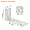 thumbnail image 2 of Unique Bargains Attaches d'Angle en L, Lot de 2 80x30x40 mm - Code d'Angle Galvanisé Ajustable à 90 Degrés, pour Raccommodage de Meubles (Argent), 2 of 7