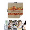thumbnail image 4 of Pumpkin Fall Cloth Napkins Set of 6 Reusable Dinner Napkins, Thanksgiving Maple Farmhouse Corn Vintage Cocktail Napkin Washable Table Napkins for Wedding/Holiday Party/Baby Shower 20"x20", 4 of 7