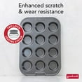 thumbnail image 6 of GoodCook PRO Nonstick Steel 12 Cup Muffin Pan Gray, 6 of 11