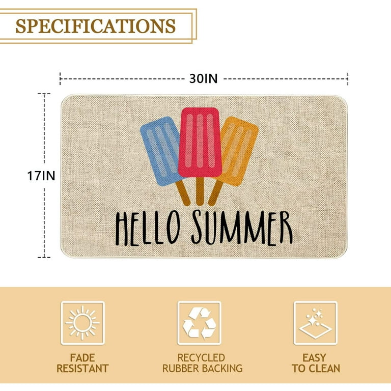 Hello Summer Gnomes Coir Outdoor Doormat