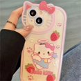 thumbnail image 3 of Sanrio-funda transparente de Hello Kitty para iPhone, 15, 14, 13, 11, 12 Pro Max, XS, XR, 7, 8 Plus, SE20, cubierta suave a prueba de golpes, Y2K, 3 of 5