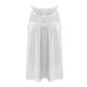 thumbnail image 4 of Playeras,Blusas y Tops,Ropa para Mujer Gráfico camisetas sin mangas para las mujeres Top de camiseta sin mangas plisada de encaje casual para mujer (White, M), 4 of 5