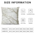 thumbnail image 5 of Qinduosi Throw Pillow Cushion Cover, in Woods Leafless Trees Snowflakes , Decorative Square Accent Pillow Case,", Green Eggshell White, 5 of 5