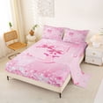 thumbnail image 2 of Erosebridal Pink Girly Bow Queen Sheet Sets For Kids,3D Letter C Personalized Initial Bed Set 4-Piece, 2 of 6