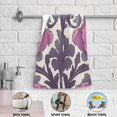 thumbnail image 6 of Purple Elegant Flowers Hand Towel Absorbent Bath Towels for Bathroom Sports Gym(28.3" X 14.4") Set of 2, 6 of 8