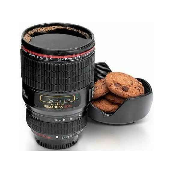 Stainless 380ml Creative Emulation Camera Lens Cup Coffee Mug Novelty Gift
