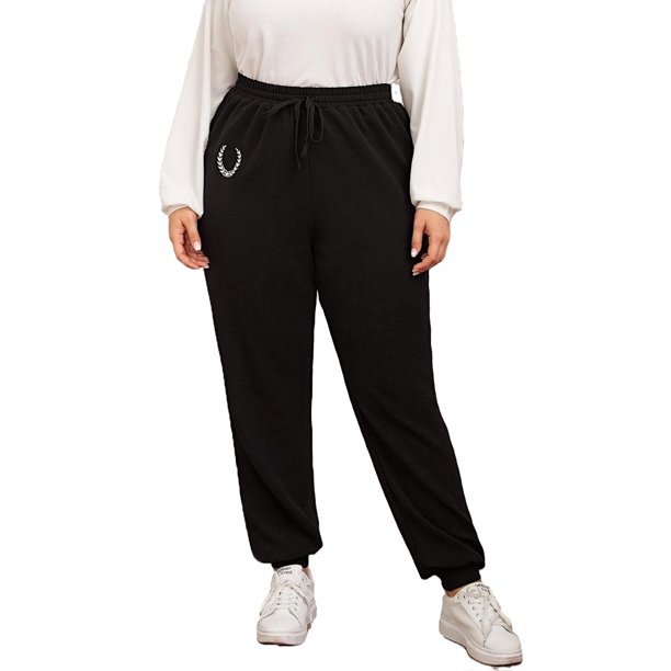 Black Plus Size Sweatpants (Women's)