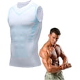 thumbnail image 1 of Maynox Camiseta de compresión, camiseta sin mangas con forma iónica, camiseta de compresión de manga corta para hombre, 1 of 7