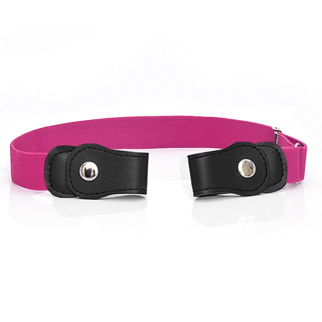 Sonducket Cinturón sin hebilla Suministros de armario para niños Niñas a cuadros morados y negros Cinturones Rosa Sonducket AP008680-27