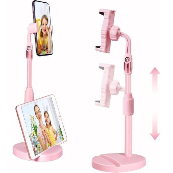 Gooseneck Bed Phone Holder, Flexible Long Arm Clip On Phone Holder for Bed, Desk, Headboard, Bedside, 360 Adjustable Cell Phone Clamp Mount Stand, All 4-7" Cellphone