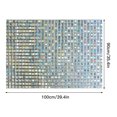 thumbnail image 2 of 3D Decorative Window Film, Non-Adhesive Privacy Films Frosted Window Glass Film for Home Office, Removable Rainbow Window Tint Film, Mosaic Patterns, 2 of 2