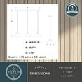 thumbnail image 6 of Da Vinci 3L Brushed Nickel Linear Chandelier Island Pendant Light Fixture, 6 of 9