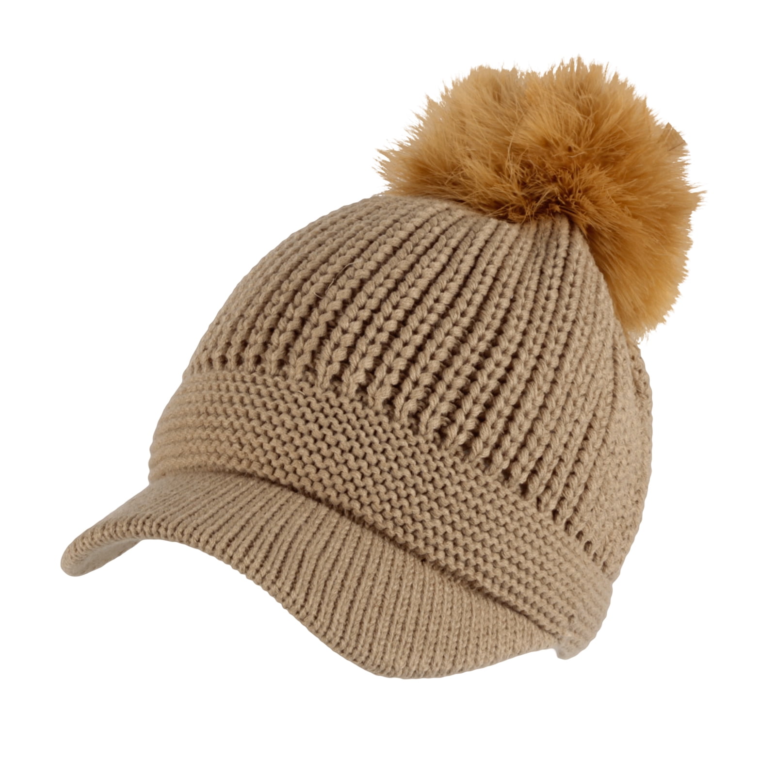 Mambo Hat Womens White Knit Panda Bear 