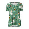 thumbnail image 3 of Blusa de manga corta con estampado de cuello redondo informal para mujer a la moda, Tops de verano OAVQHLG3B Store lin121212, 3 of 3