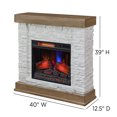 thumbnail image 5 of duraflame® Wall Mantel Electric Fireplace, Rustic White, 5 of 9