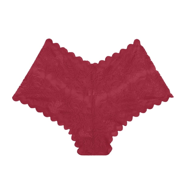 Braguitas sexy de encaje para mujer: braguitas elásticas de cintura media con encaje en contraste, nailon/spandex, lavado a mano, disponibles en tallas S-XL.