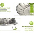 thumbnail image 6 of Vegetable Steamer Basket, Stainless Steel Folding Steamer Basket Insert for Veggie Fish Seafood Cooking, Expandable to Fit Various Size Pot (5.1" to 9" Triangle), 6 of 8