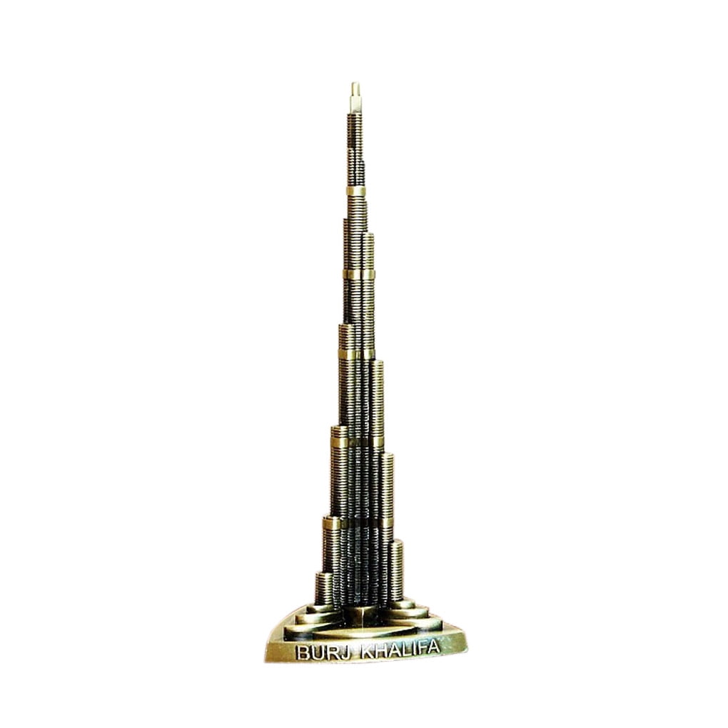 Details about   Vintage Burj Khalifa Tower Model Metal Bronze Tower Figurine Miniatures Home 