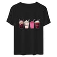 thumbnail image 6 of VgaVtl Tee Shirts for Women Graphic Short Sleeve Womans Tops Regular Lightweight Going Out Casual Romantic Tops,Black M, 6 of 6