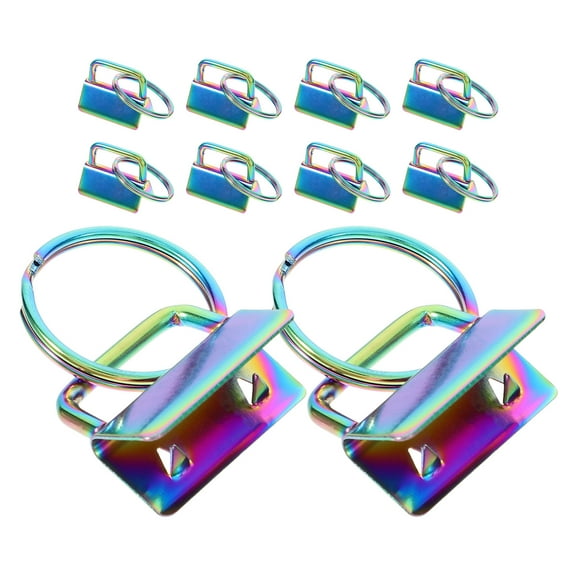 Worgeous 10 Pcs Key Fob Hardware for DIY Projects for Crafting Key Chains Bag Accessories Easy to Use Key Chain Making Supplies Wristlet Keyring Clips