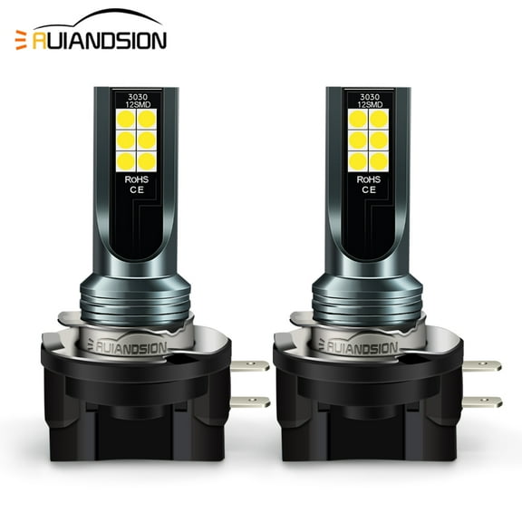 Ruiandsion H9B LED White Light Bulbs Headlamp Beam 3030 12SMD 1200LM 6000K 10-30v for KIA Borrego Hyundai Optima Sedona
