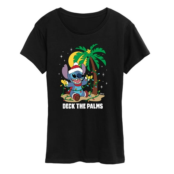 Lilo & Stitch - Deck The Palms Christmas - Women's Short Sleeve Graphic T-Shirt