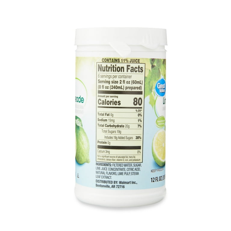 Great Value Limeade Flavored Juice Drink, Frozen, 12 fl oz