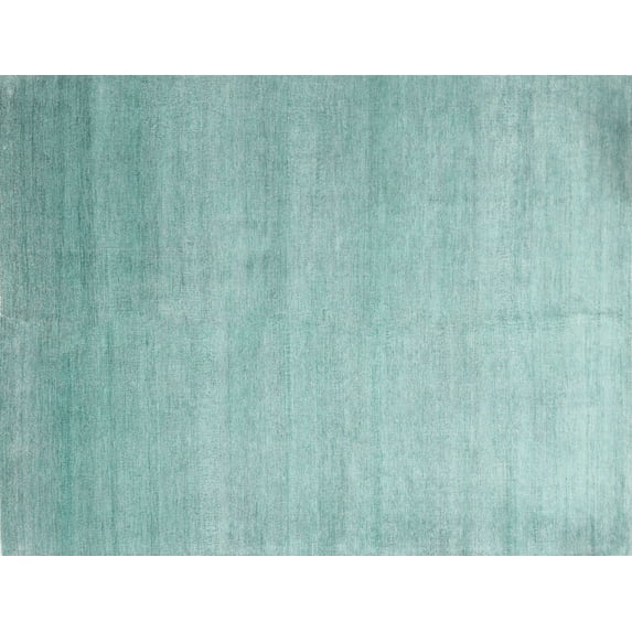 Ahgly Company Indoor Rectangle Contemporary Tiffany Blue Abstract Area Rugs, 6' x 9'
