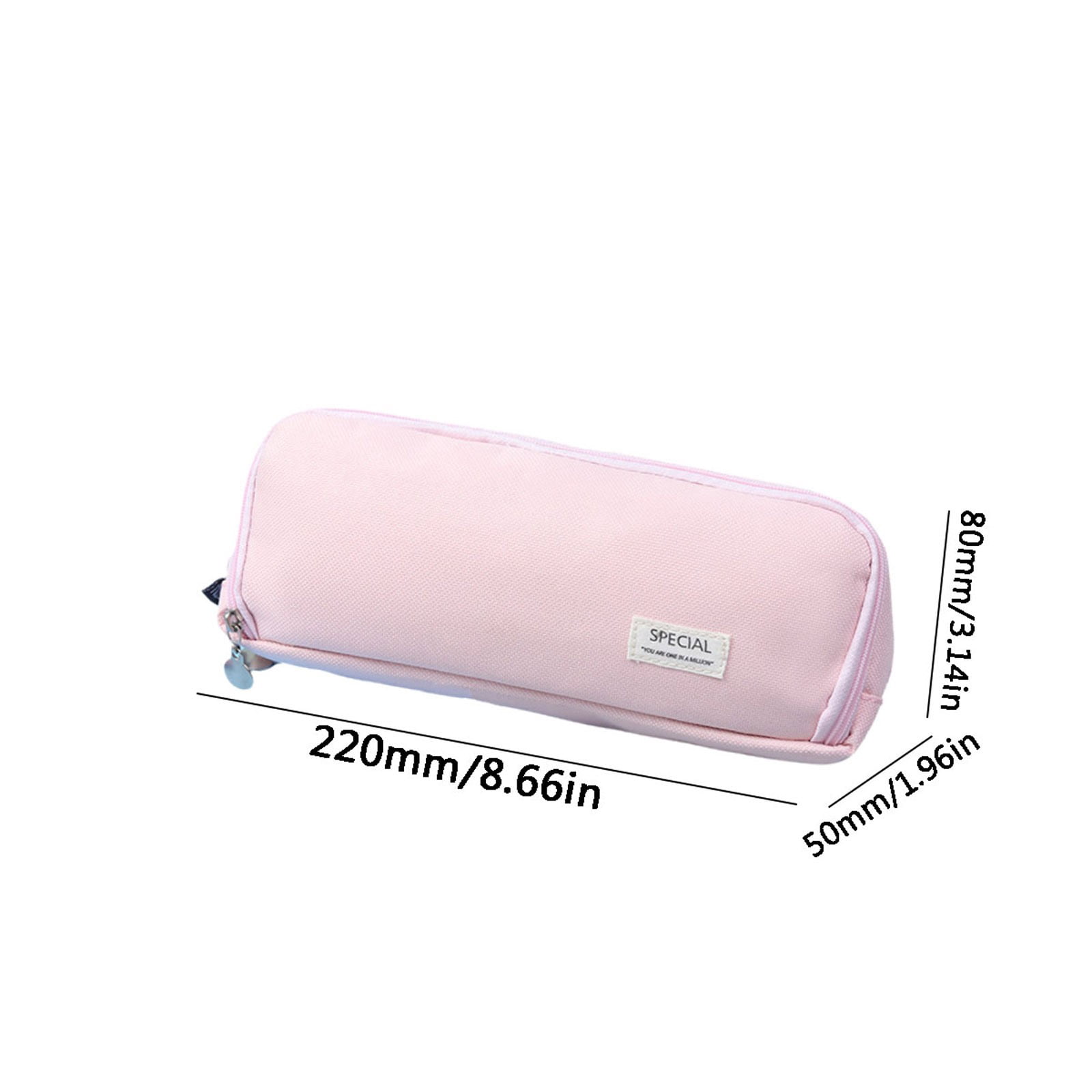 HengDidi 3-Piece Double Layer Japanese Korean Style Fabric Pen Organizer Multi-Pocket Stationery Storage Box for Campus and Office Decor