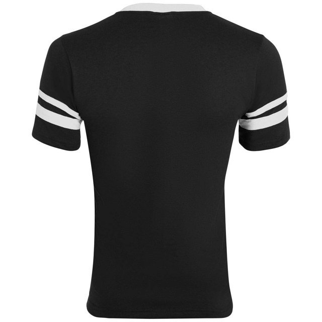 Jersey à Rayures à Manches pour Jeunes G Noir/blanc