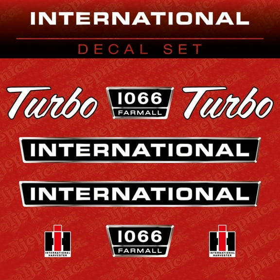 411 Decals Replacement for International 1066 Farmall Turbo Tractor Decal Sticker Set