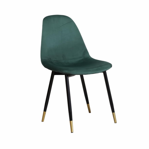 Lassan Contemporary Fabric Dining Chairs, Set of 4, Green
