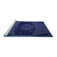 thumbnail image 2 of Ahgly Company Machine Washable Indoor Rectangle Abstract Blue Modern Area Rugs, 2' x 5', 2 of 4