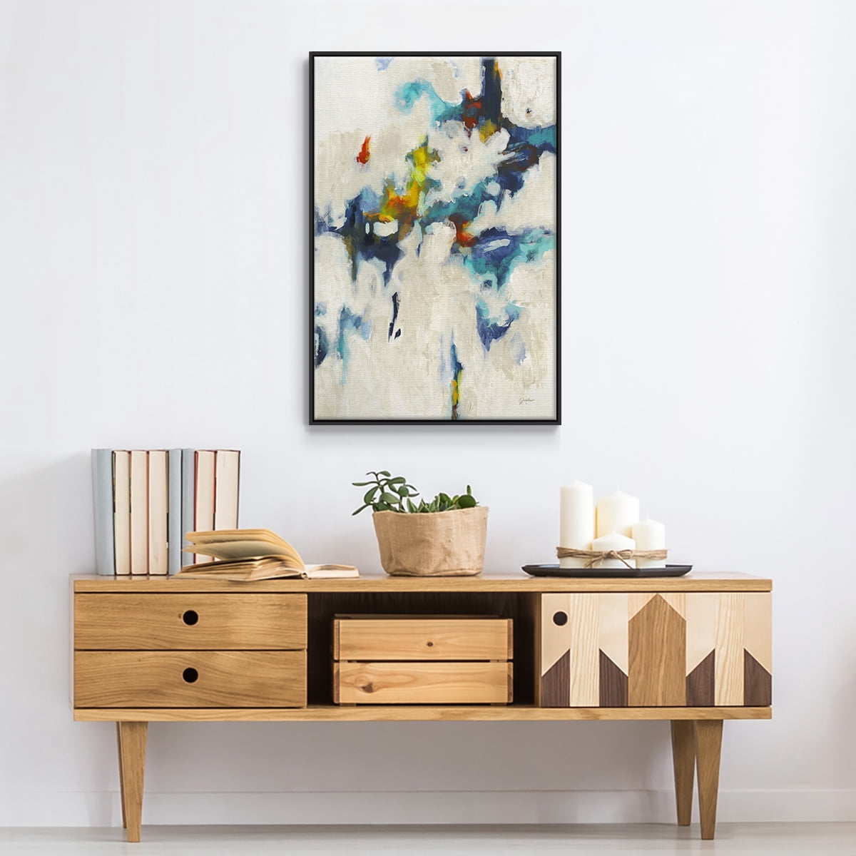 Find & Seek Framed Premium Gallery Wrapped Canvas - Ready to Hang - 27 x 41 - Black Floating Frame