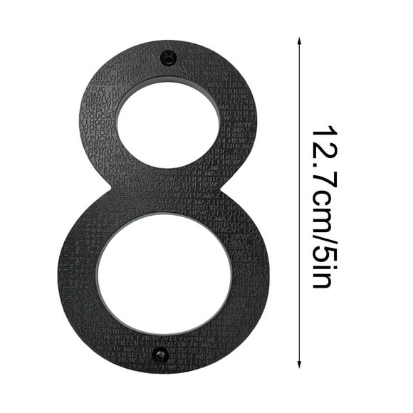 Birdeem 5 Inch Modern Metal House Numbers Black Door Number House Address Letters and Numbers for Outside Signs
